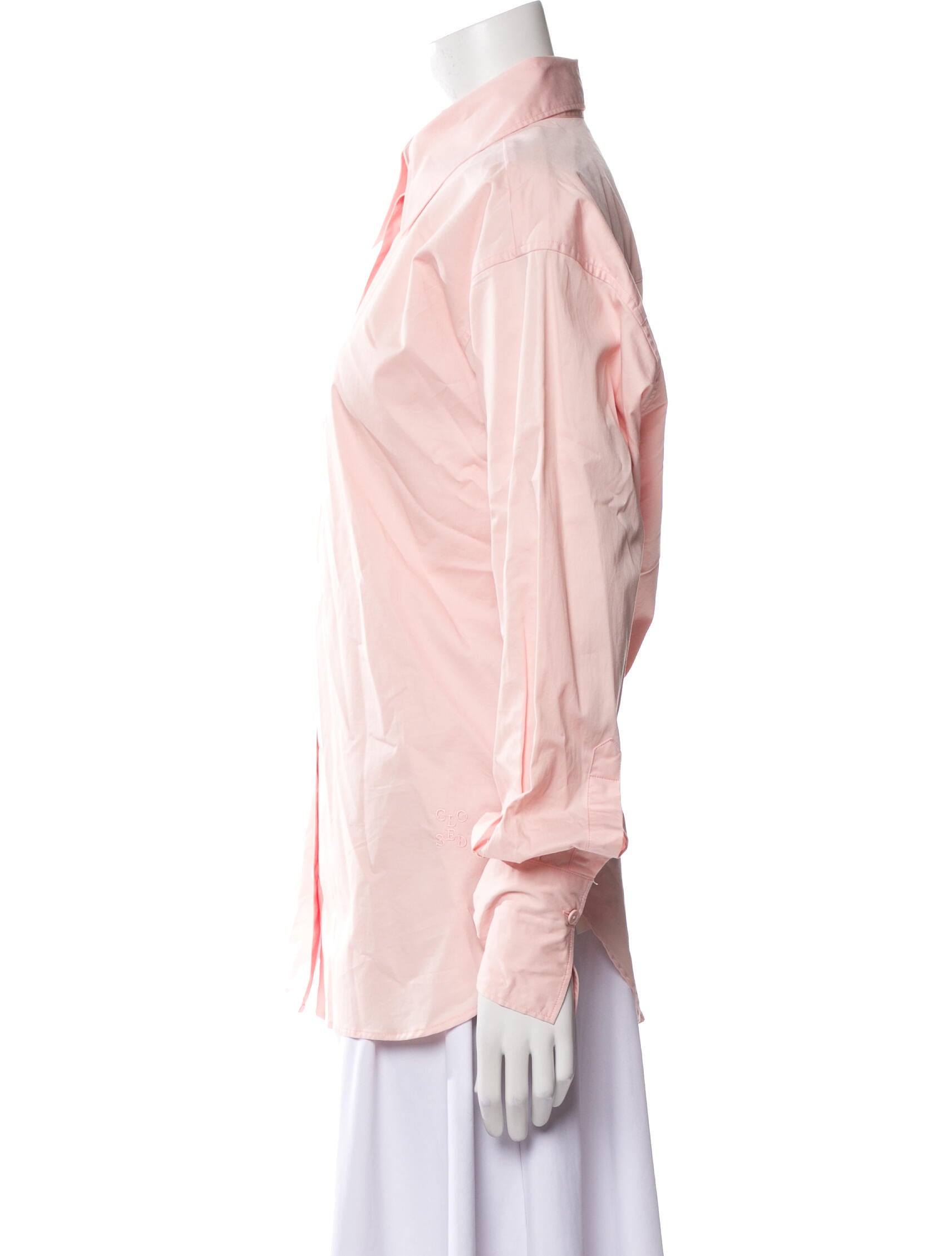 Closed Long Sleeve Button-Up Top