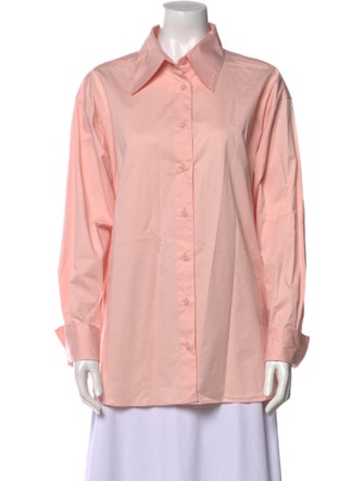 Closed Long Sleeve Button-Up Top