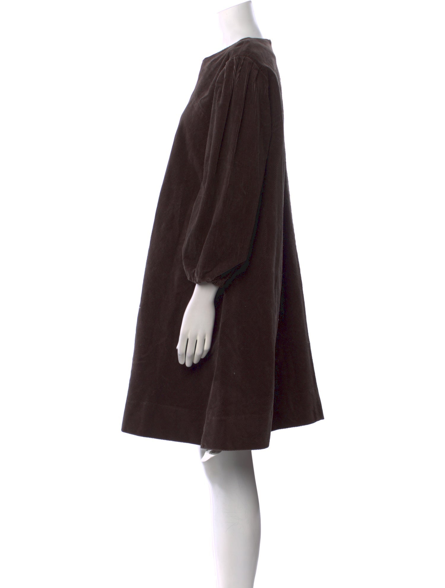 Closed Crew Neck Knee-Length Dress