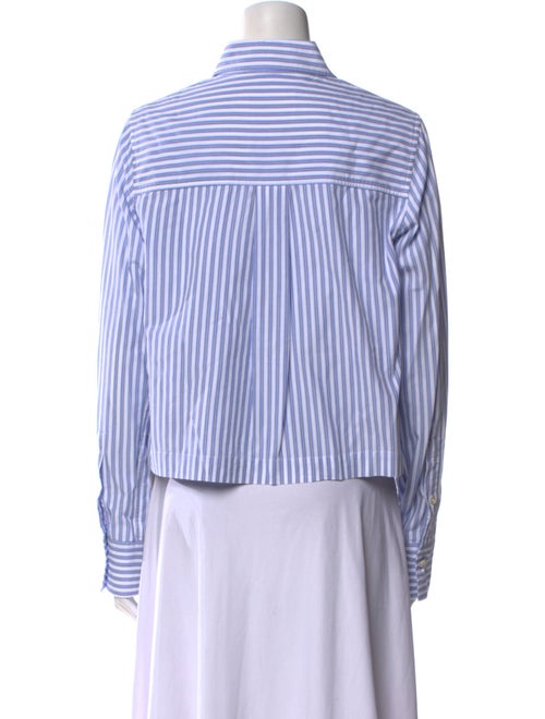 Closed Striped Long Sleeve Button-Up Top