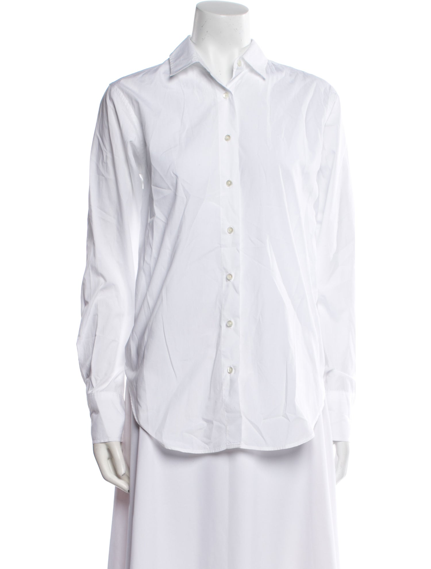 Closed Long Sleeve Button-Up Top