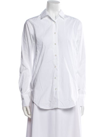 Closed Long Sleeve Button-Up Top