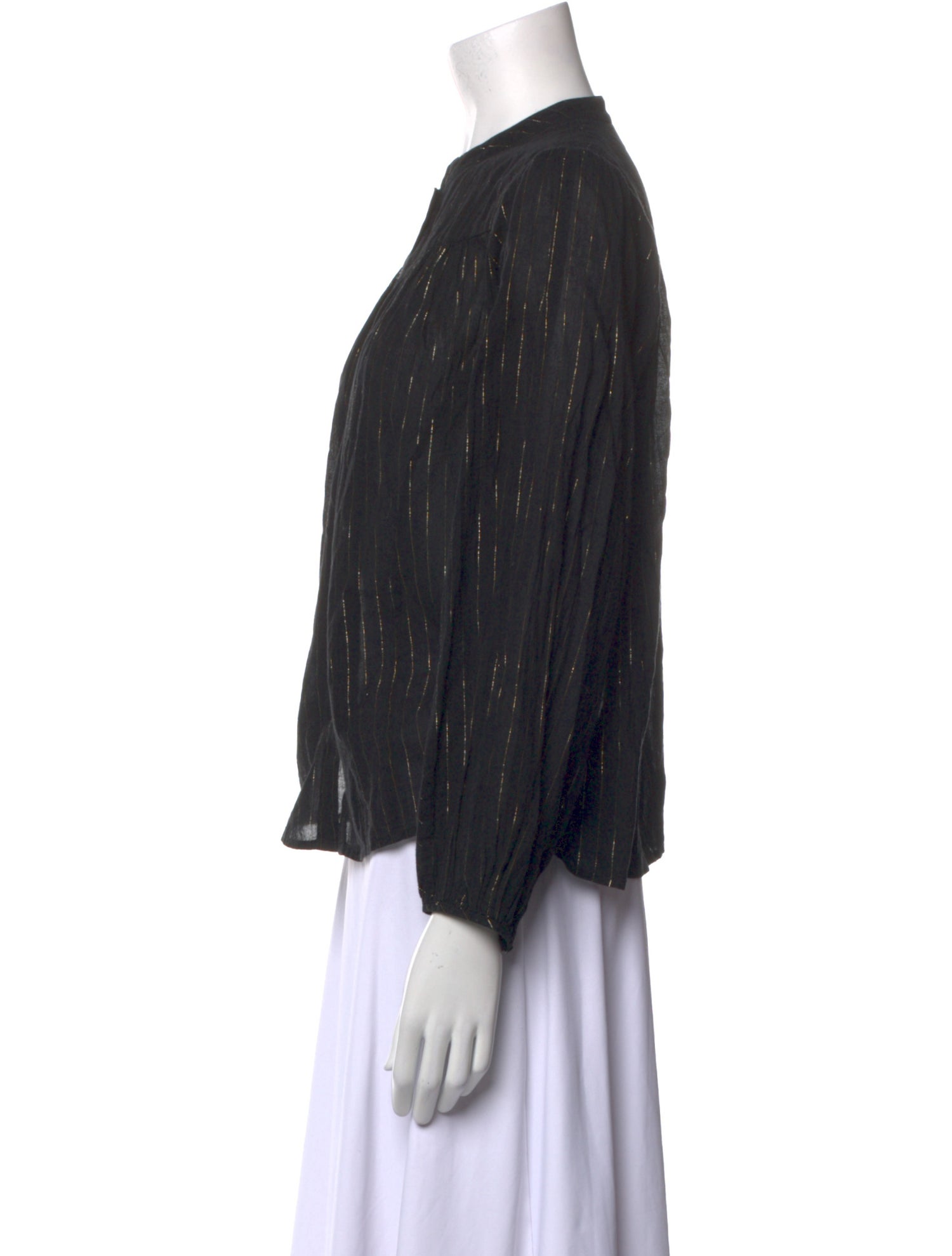 Closed Striped Crew Neck Blouse