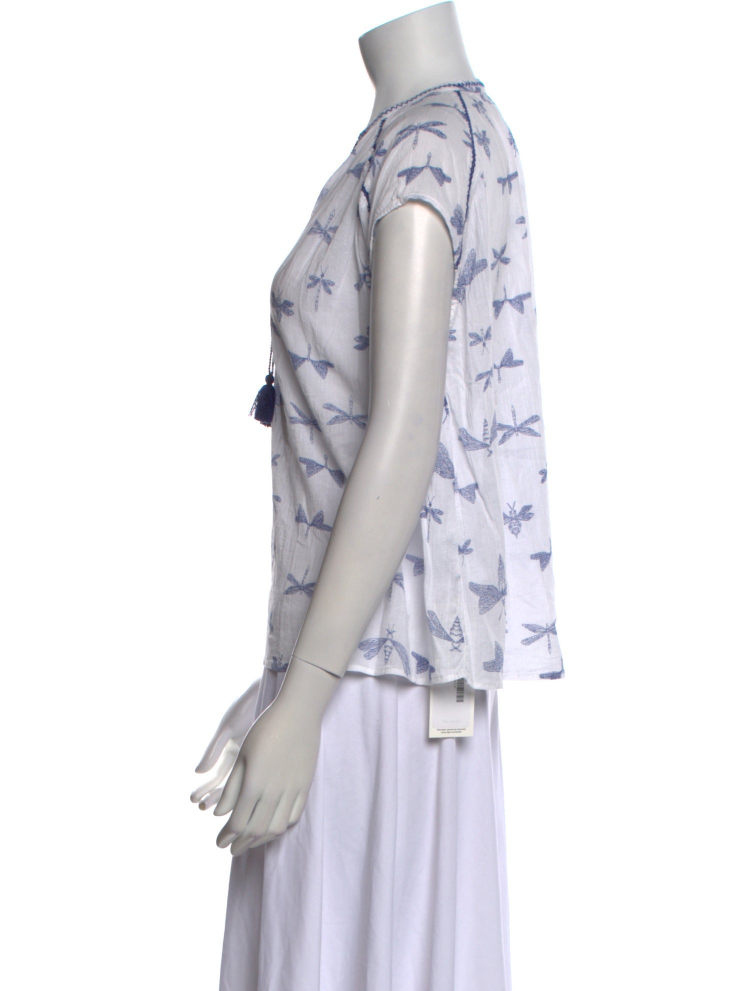 Closed Printed V-Neck Blouse