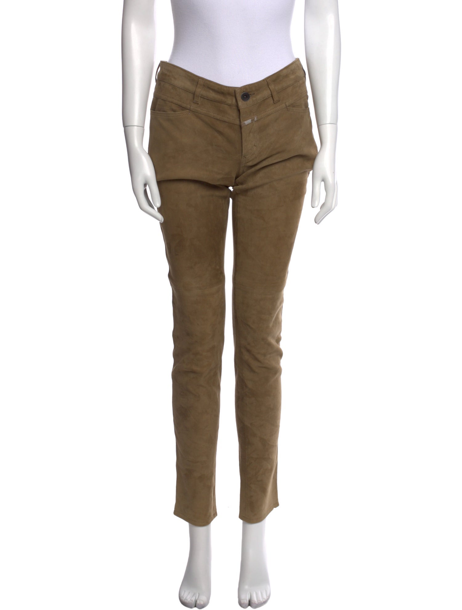 Closed Mongolian Lamb Skinny Leg Pants