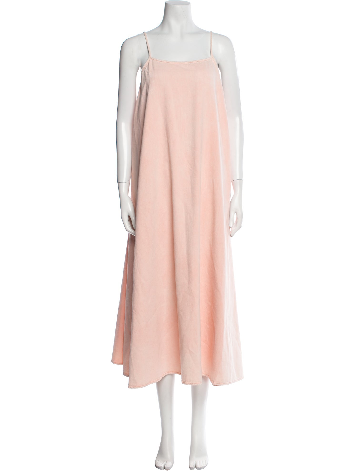 Closed Square Neckline Long Dress