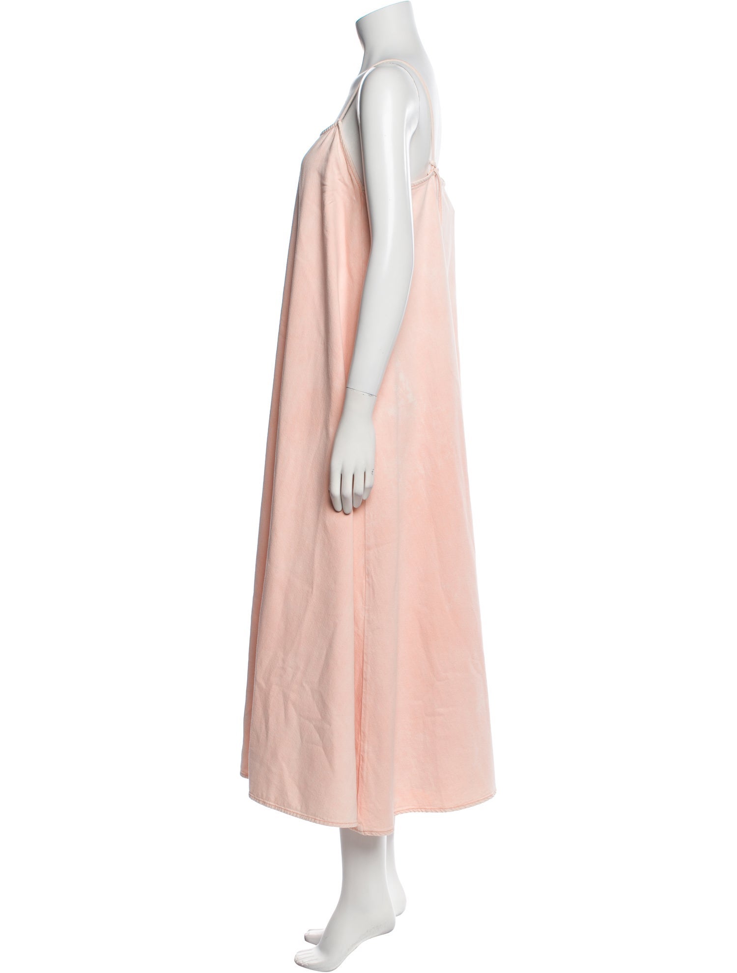 Closed Square Neckline Long Dress