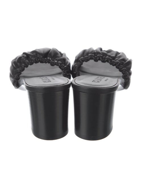 Closed Leather Slides