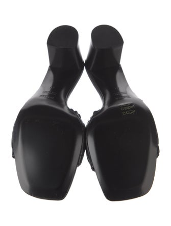 Closed Leather Slides