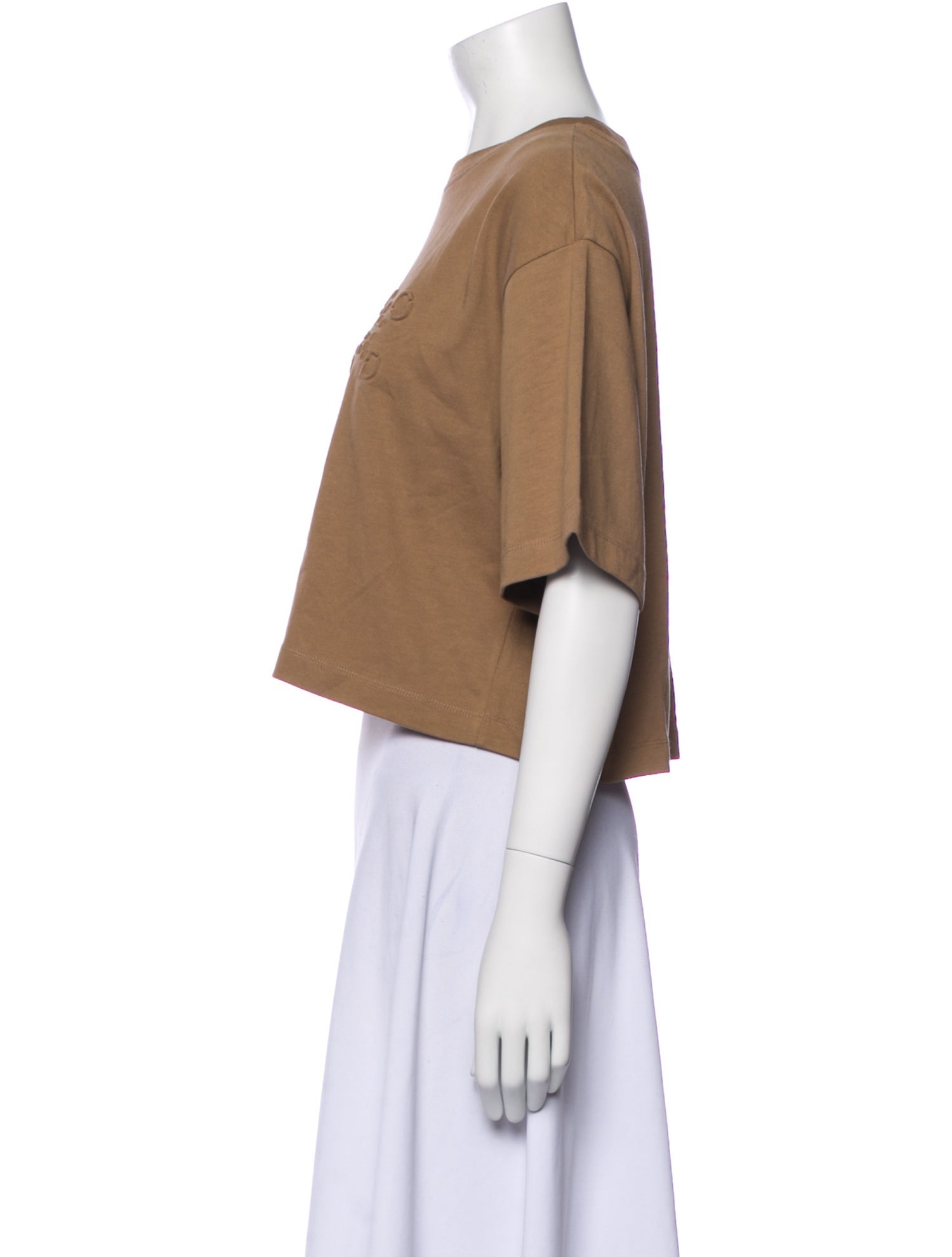 Closed Crew Neck Short Sleeve Crop Top