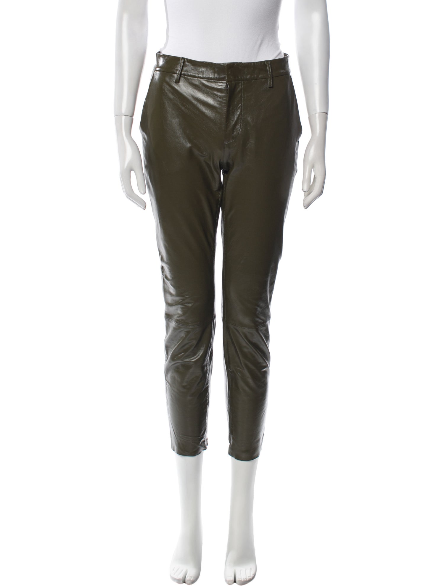 Closed Lamb Leather Straight Leg Pants