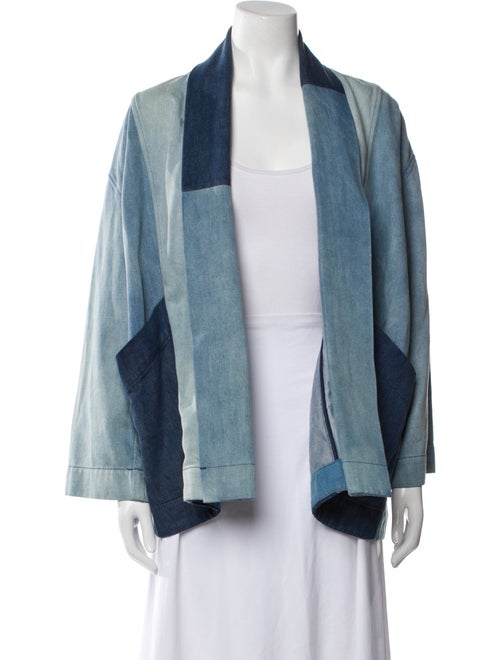 Closed Colorblock Pattern Jacket