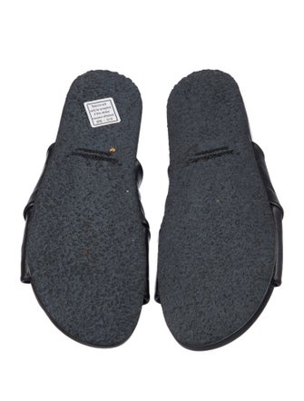 Closed Leather Slides