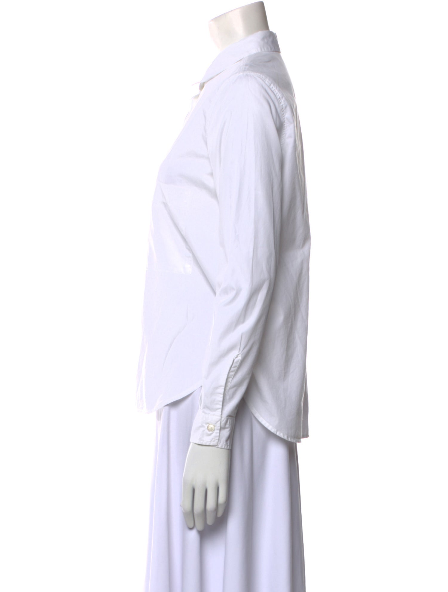 Closed Long Sleeve Button-Up Top