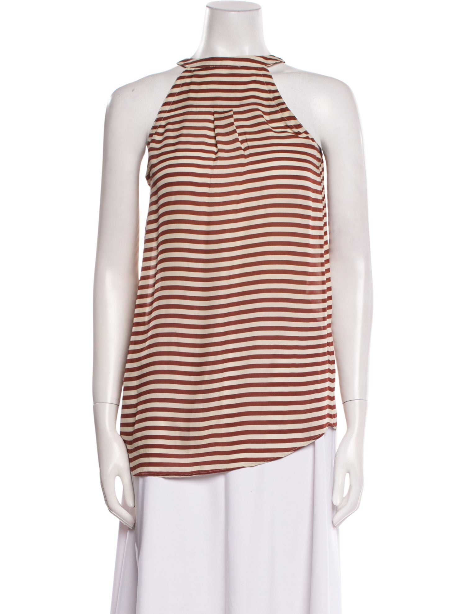 Closed Silk Striped Top