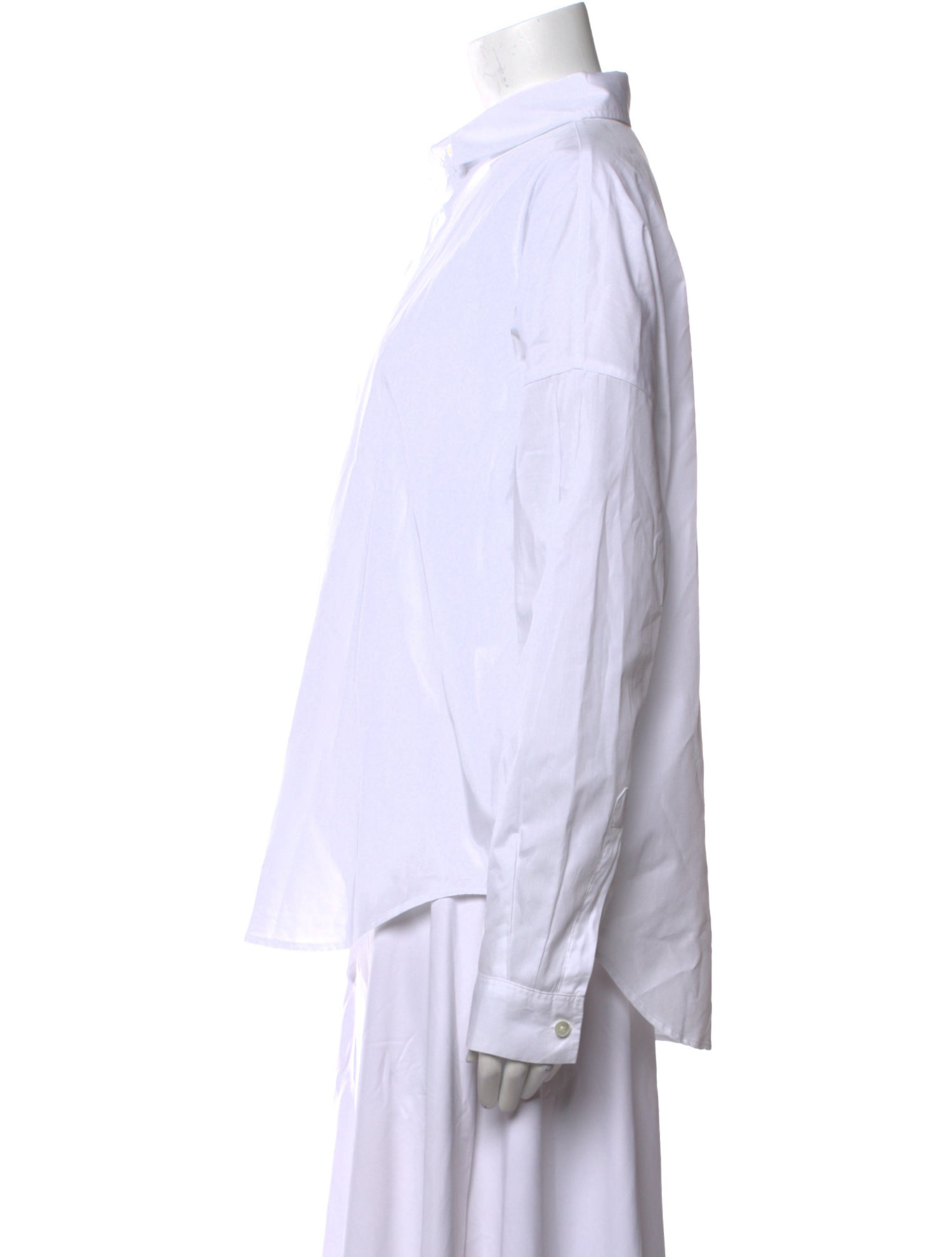 Closed Long Sleeve Button-Up Top