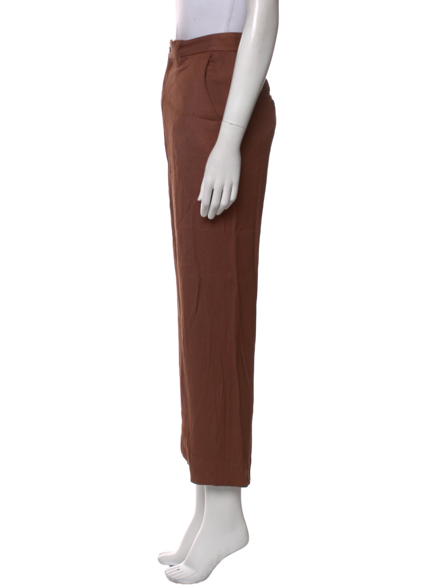 Closed Leather Straight Leg Pants