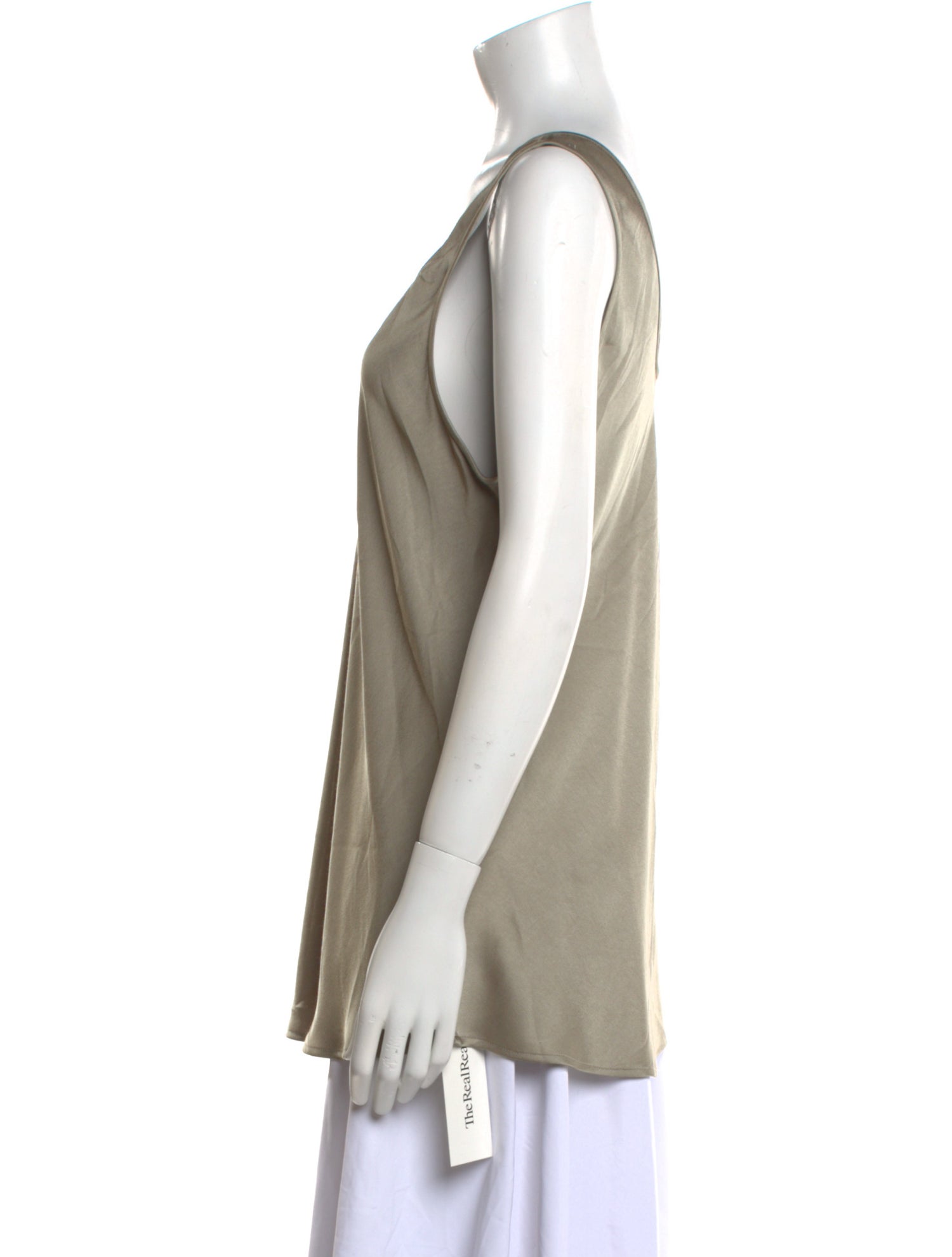 Closed Scoop Neck Sleeveless Tunic