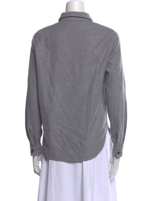 Closed Long Sleeve Button-Up Top