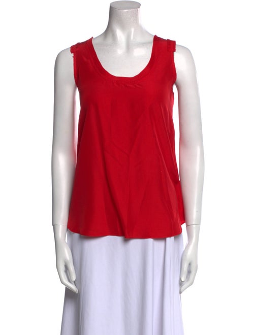 Closed Silk Scoop Neck Top