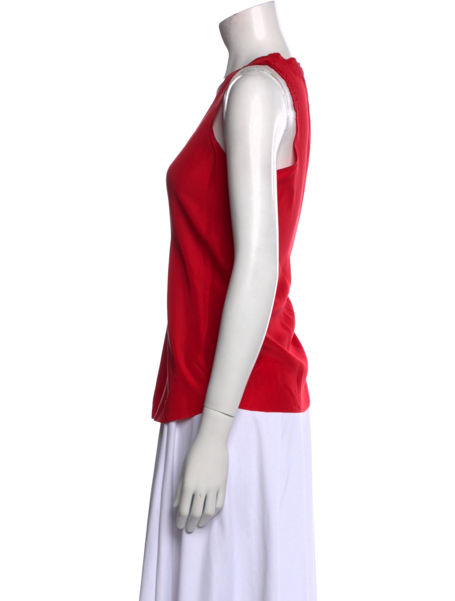 Closed Silk Scoop Neck Top