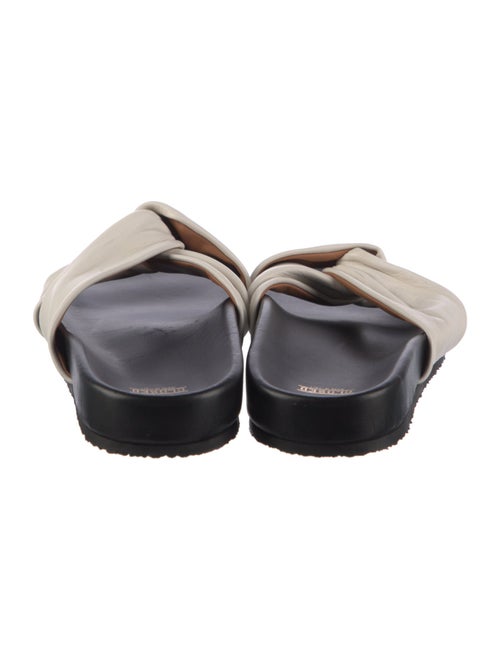 Closed Leather Slides