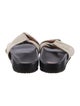 Closed Leather Slides