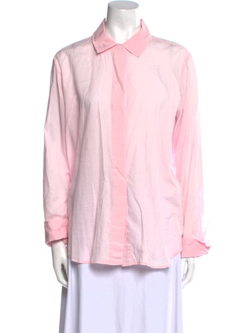 Closed Long Sleeve Button-Up Top
