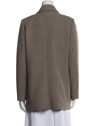 Closed Houndstooth Print Blazer