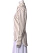Closed Striped Long Sleeve Button-Up Top