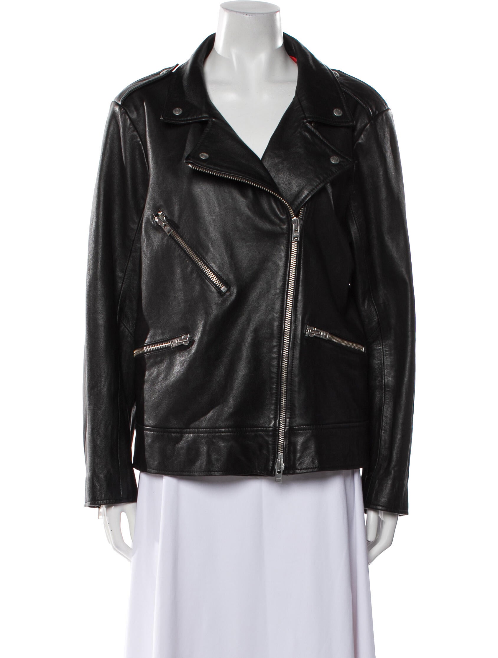 Closed Lamb Leather Biker Jacket