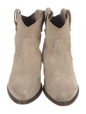 Closed Suede Western Boots