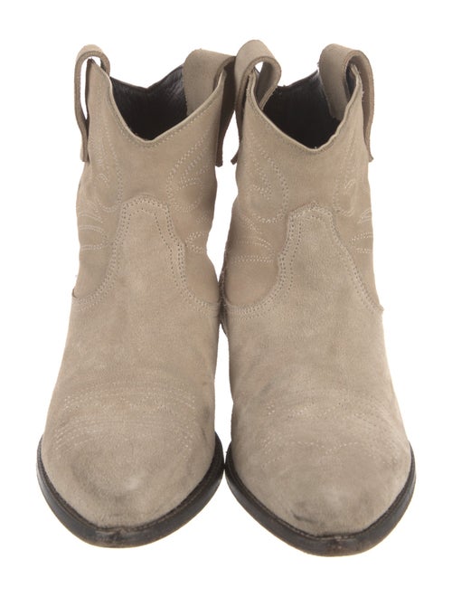 Closed Suede Western Boots