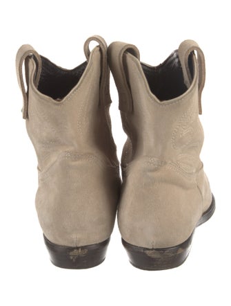 Closed Suede Western Boots