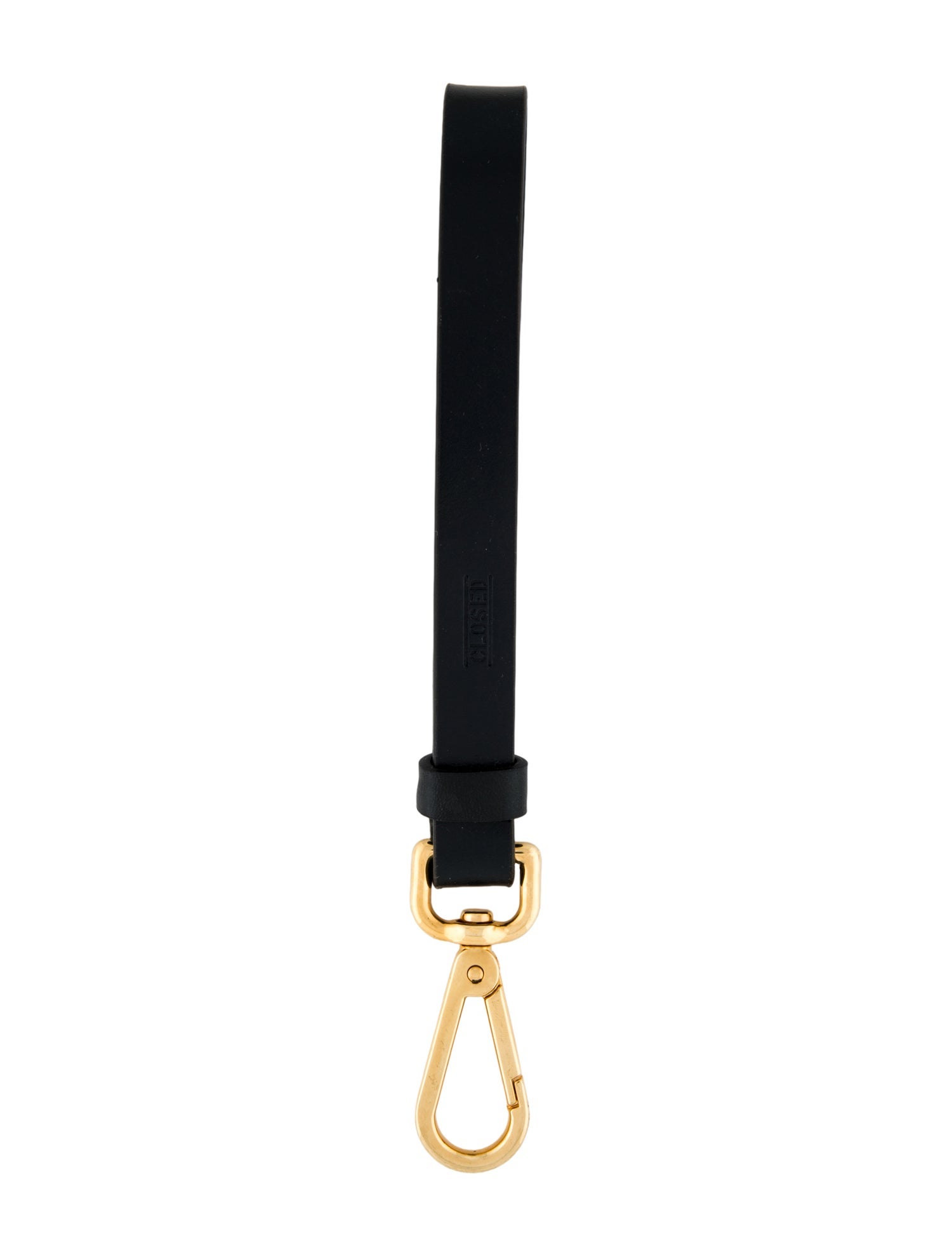 Closed Closed Gold Keychain with Leather Wrist Strap