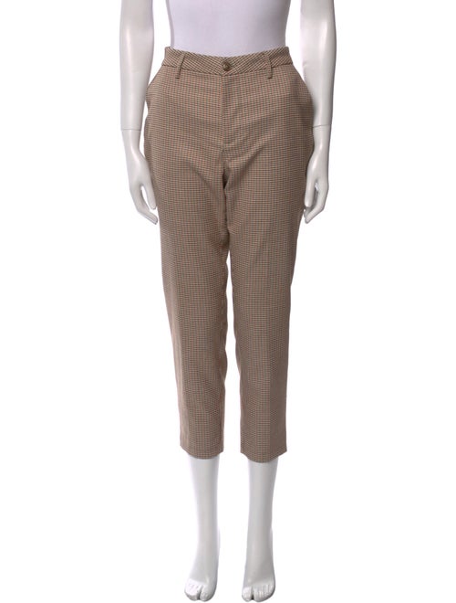 Closed Houndstooth Print Skinny Leg Pants