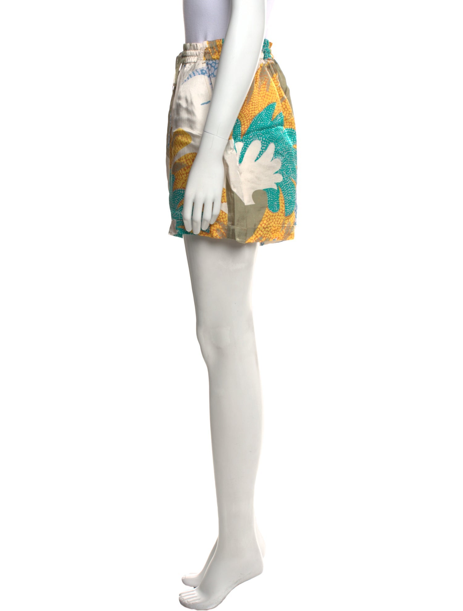 Closed Printed Mini Shorts