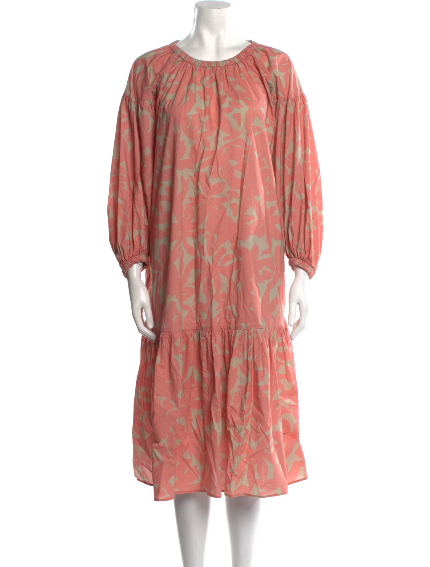 Closed Printed Midi Length Dress