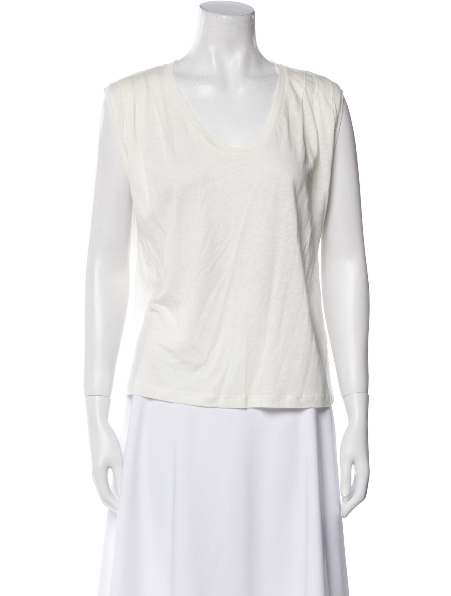 Closed Cowl Neck Sleeveless T-Shirt