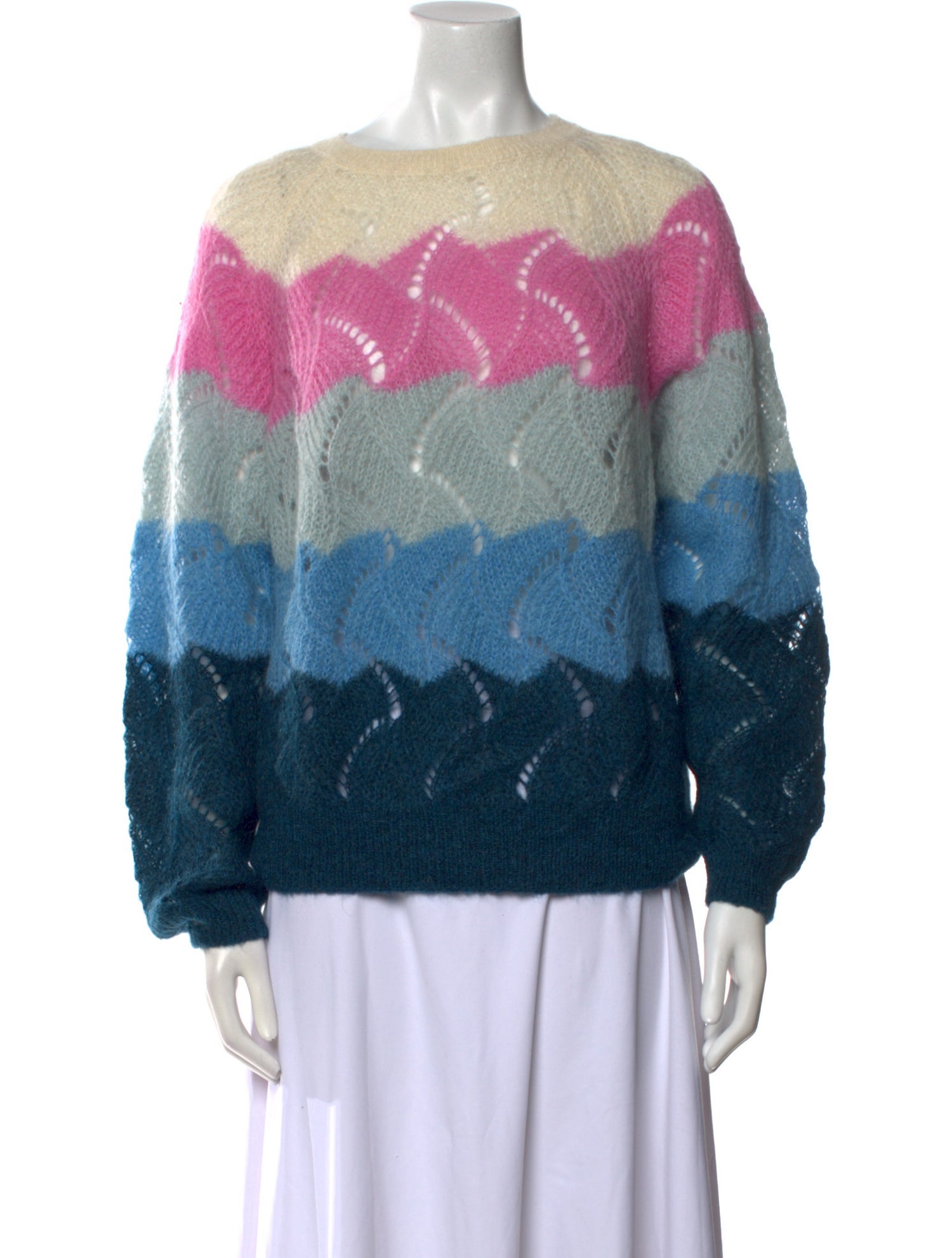 Closed Printed Scoop Neck Sweater