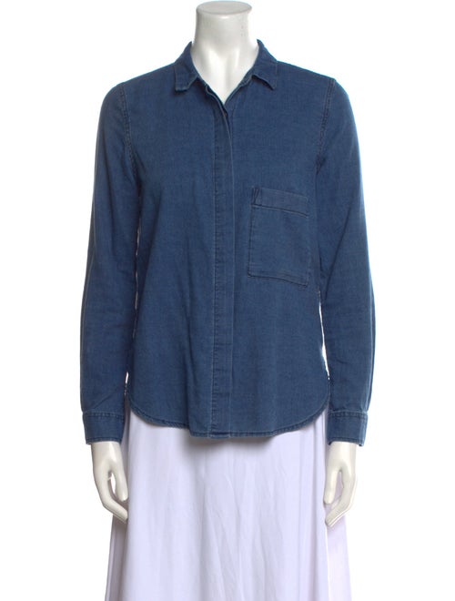 Closed Long Sleeve Button-Up Top