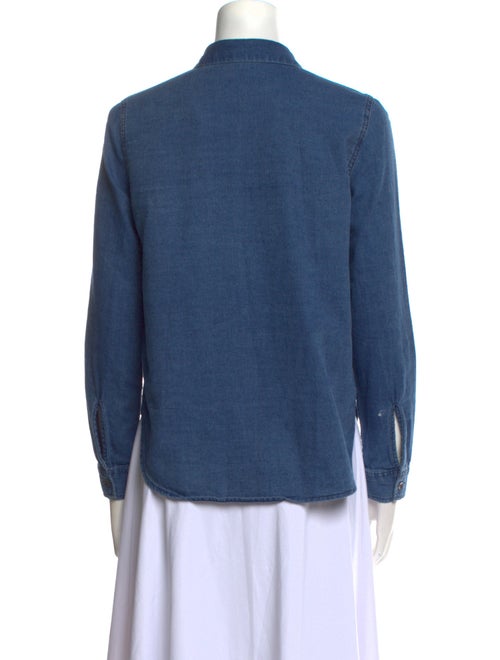 Closed Long Sleeve Button-Up Top