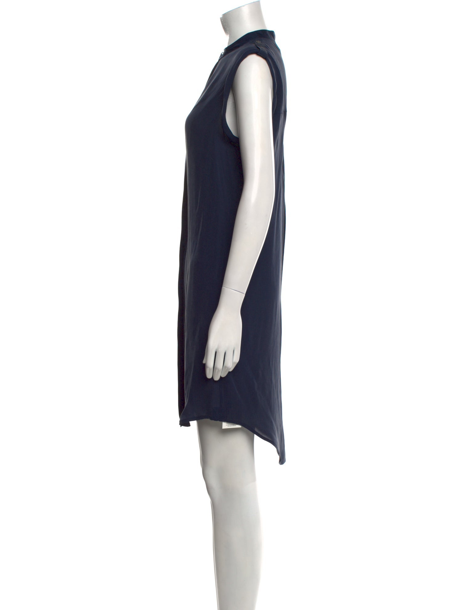 Closed Mock Neck Knee-Length Dress