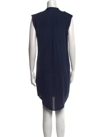 Closed Mock Neck Knee-Length Dress