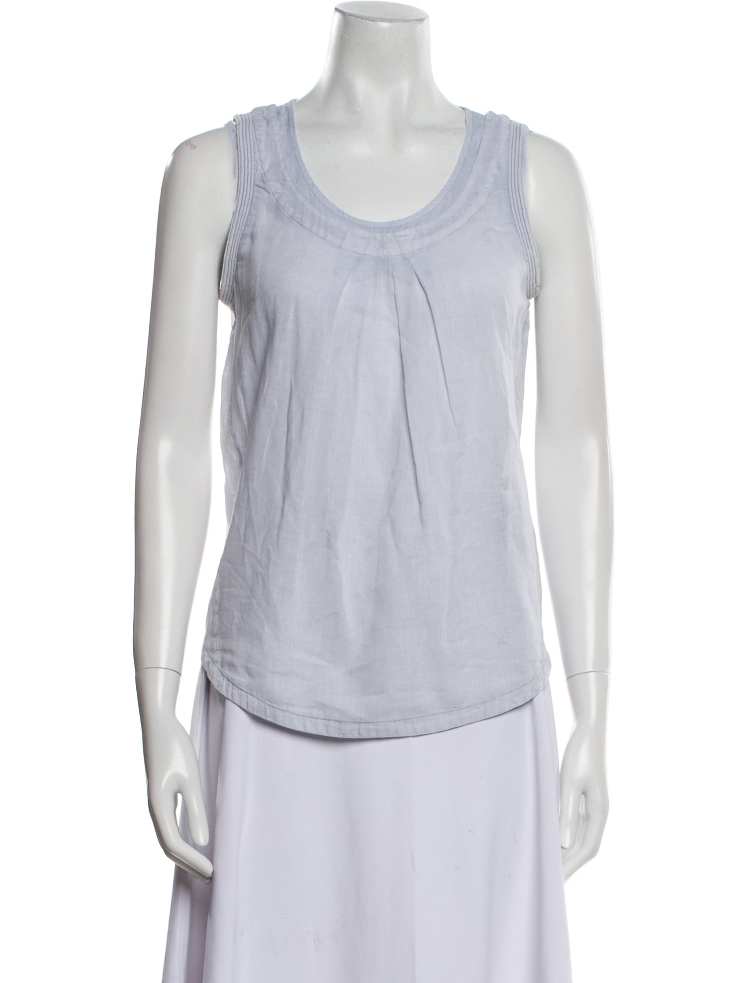 Closed Scoop Neck Sleeveless Top