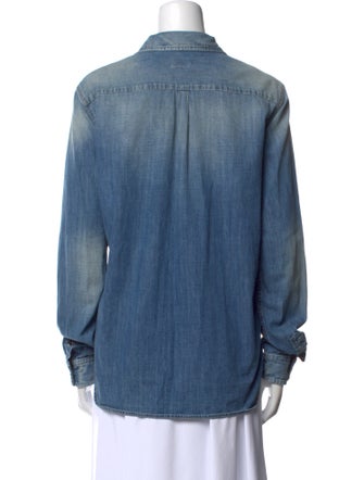 Closed Long Sleeve Button-Up Top