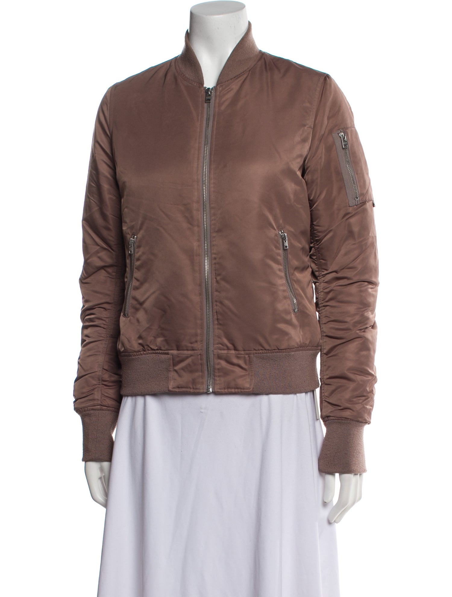 Closed Nylon Bomber Jacket