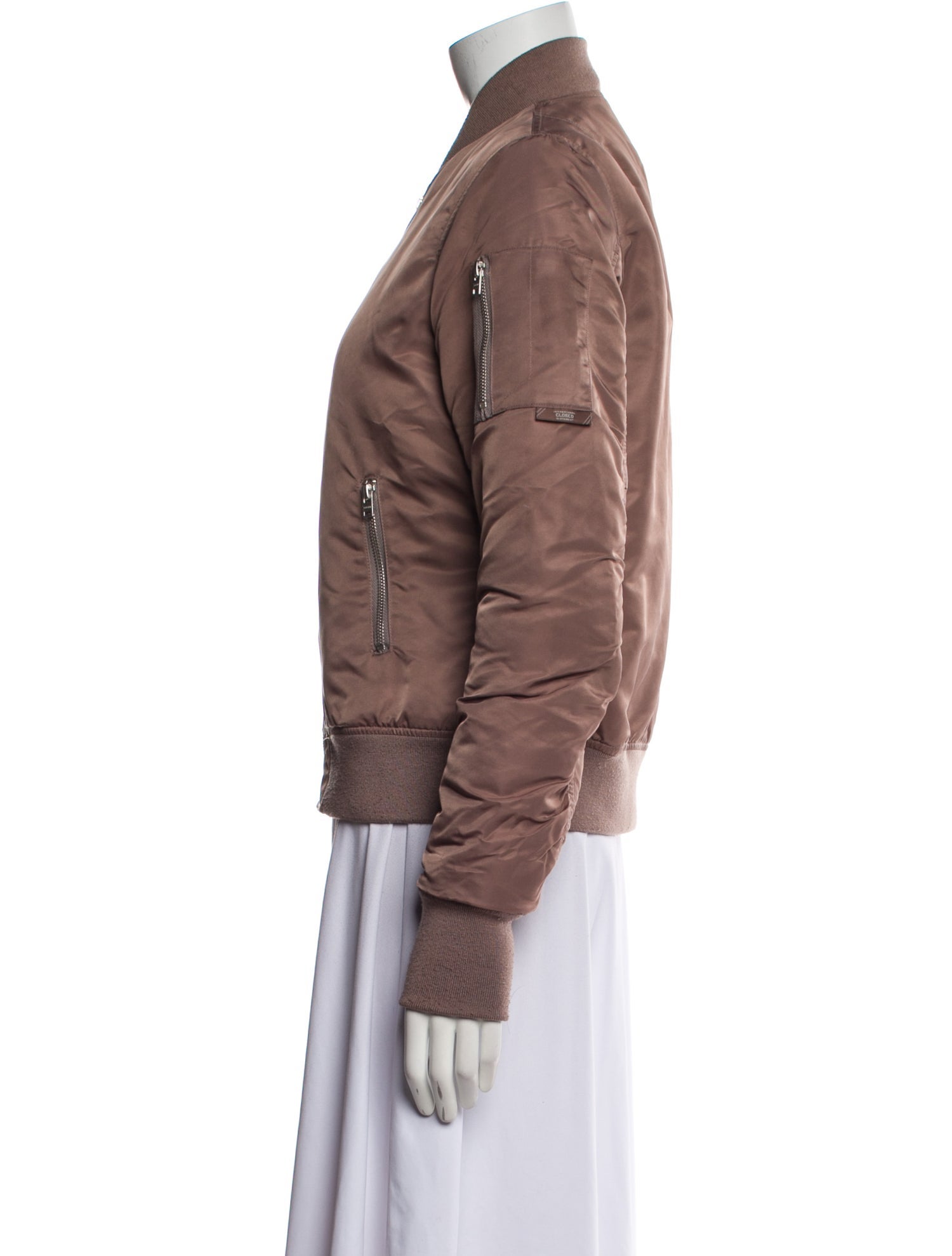 Closed Nylon Bomber Jacket