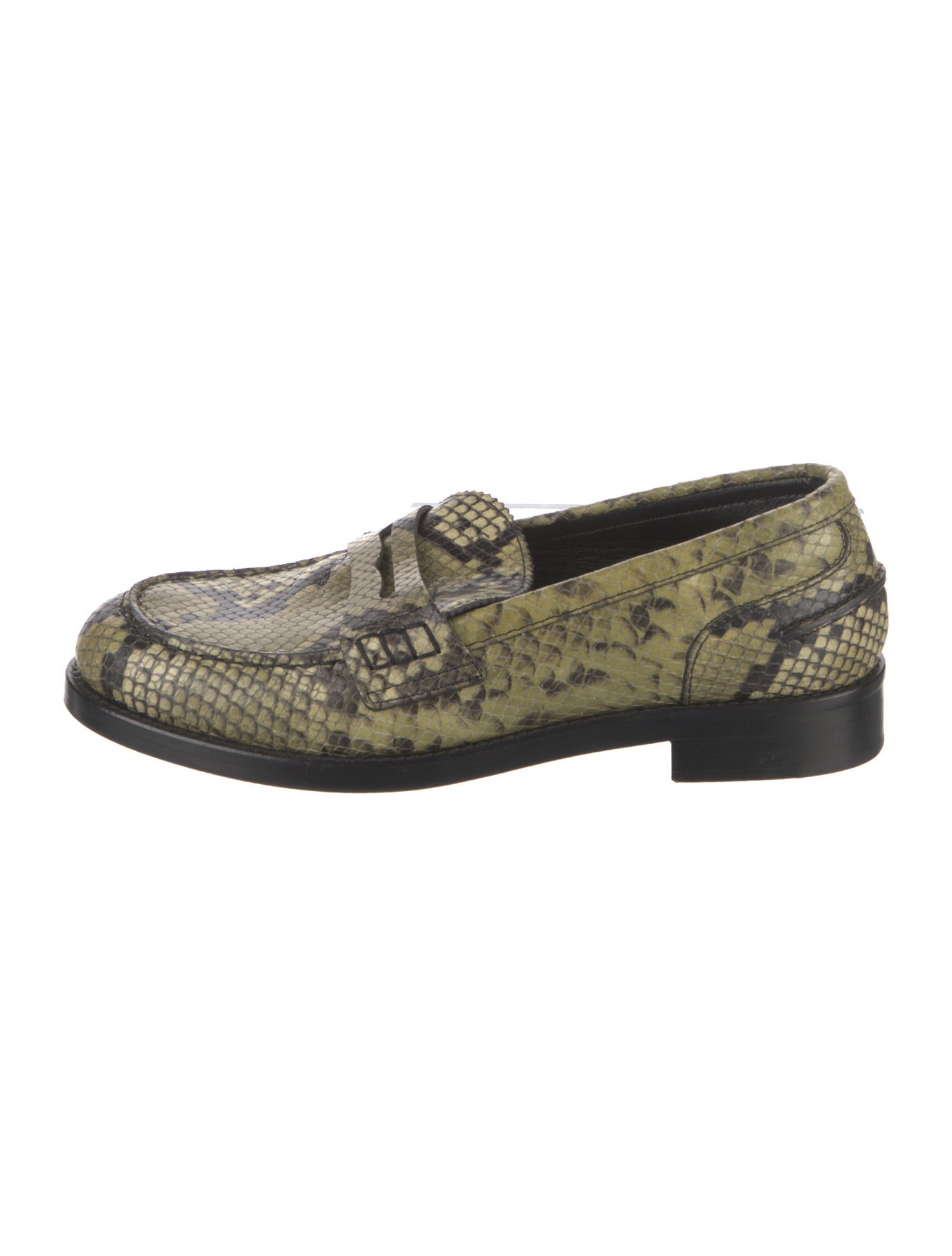 Closed Snakeskin Animal Print Loafers