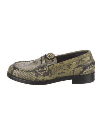 Closed Snakeskin Animal Print Loafers